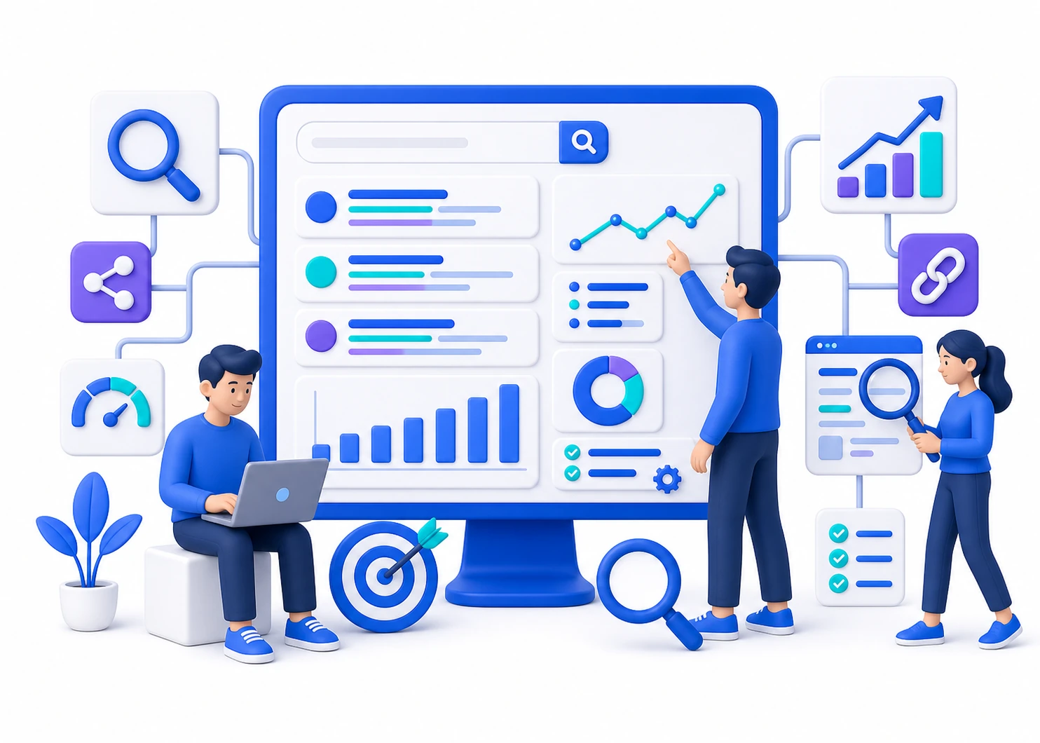 Search engine optimization strategy illustration